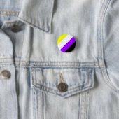 Nonbinary Pride Ronde Button 3,2 Cm (In situ)