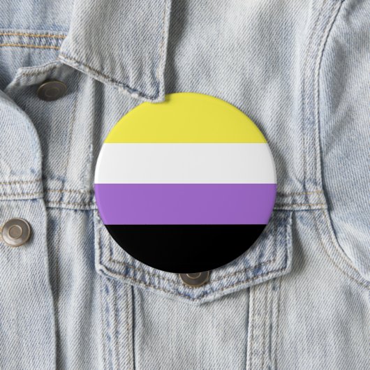 Nonbinary Pride Ronde Button 4,0 Cm (In situ)