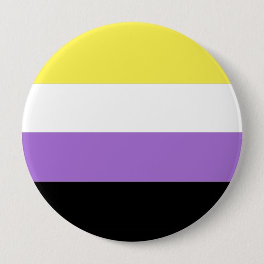 Nonbinary Pride Ronde Button 4,0 Cm (Voorkant)