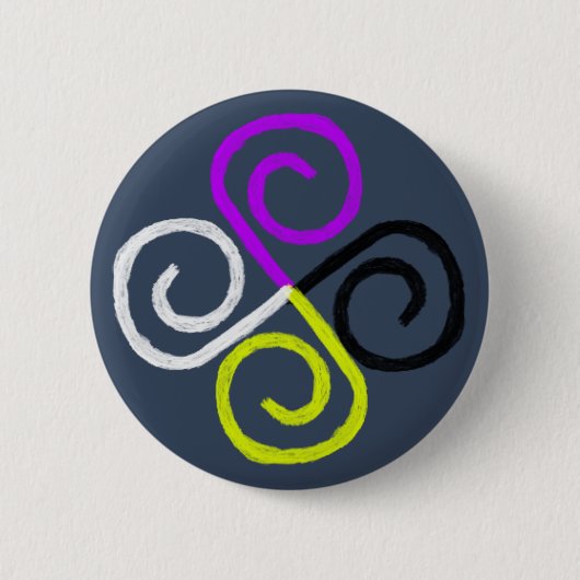 Nonbinary Pride Ronde Button 5,7 Cm (Voorkant)