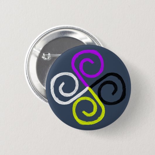 Nonbinary Pride Ronde Button 5,7 Cm (Voorkant /achterkant)