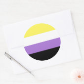 Nonbinary Pride Ronde Sticker (Envelop)
