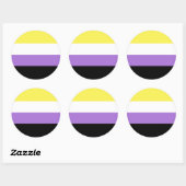 Nonbinary Pride Ronde Sticker (Vel)
