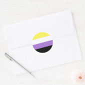 Nonbinary Pride Ronde Sticker (Envelop)