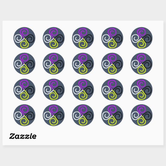 Nonbinary pride ronde sticker (Vel)