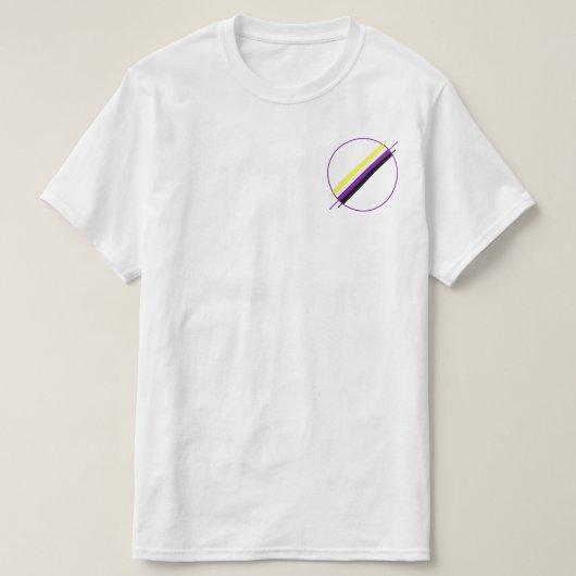 Nonbinary Pride T-shirt van de Zak (Design voorkant)