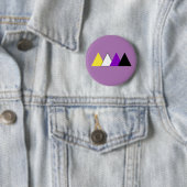 Nonbinary Pride Triangle Pin Ronde Button 5,7 Cm (In situ)
