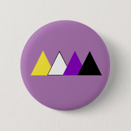 Nonbinary Pride Triangle Pin Ronde Button 5,7 Cm