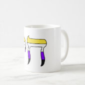 Nonbinary Pride-vlag Chai Koffiemok (Voorkant rechts)