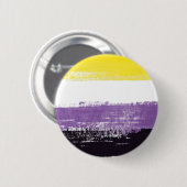 Nonbinary Pride vlag schilderde Ronde Button 5,7 Cm (Voorkant /achterkant)