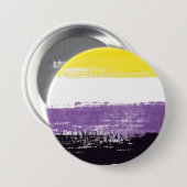Nonbinary Pride vlag schilderde Ronde Button 7,6 Cm (Voorkant /achterkant)