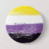 Nonbinary Pride vlag schilderde Ronde Button 7,6 Cm (Voorkant)