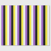 Nonbinary Pride-vlag Verticaal Cadeaupapier (Vlak)