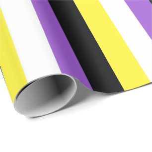 Nonbinary Pride-vlag Verticaal Cadeaupapier