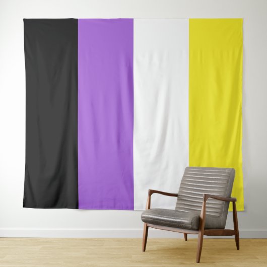 Nonbinary Pride-vlag Verticaal Wandkleed (In Situ (horizontaal))