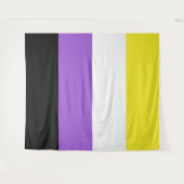 Nonbinary Pride-vlag Verticaal Wandkleed (Voorkant (horizontaal))