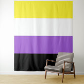 Nonbinary Pride-vlag Verticaal Wandkleed (In situ)
