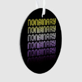 Nonbinary Retro Pride Ornament (voorkant)
