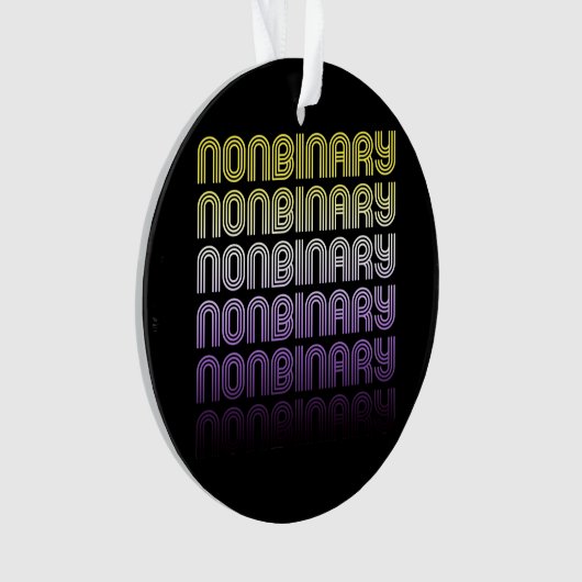 Nonbinary Retro Pride Ornament (voorkant)
