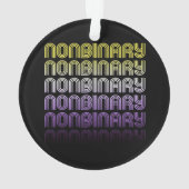 Nonbinary Retro Pride Ornament (achterkant)