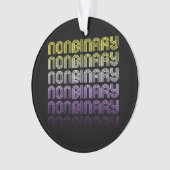 Nonbinary Retro Pride Ornament (voorkant)