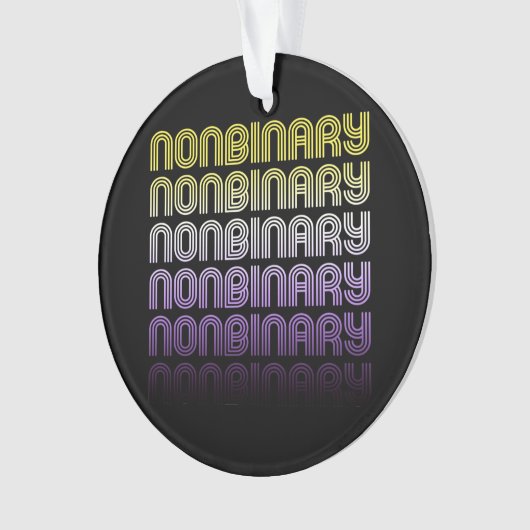 Nonbinary Retro Pride Ornament (voorkant)