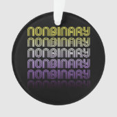 Nonbinary Retro Pride Ornament (voorkant)
