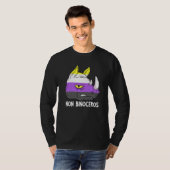 Nonbinary Rhinoceros LGBTQ Nonbinary Flag Nonbinar T-shirt (Voorkant volledig)