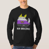 Nonbinary Rhinoceros LGBTQ Nonbinary Flag Nonbinar T-shirt (Voorkant)
