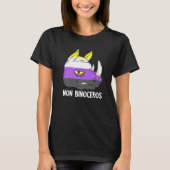 Nonbinary Rhinoceros LGBTQ Nonbinary Flag Nonbinar T-shirt (Voorkant)