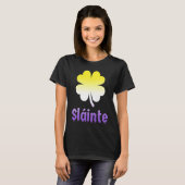 Nonbinary St Patrick's Day Shamrock LGBTQ Enby NB T-shirt (Voorkant volledig)