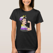 Nonbinary Strong Woman Nonbinary Pride Gendervloei T-shirt (Voorkant)