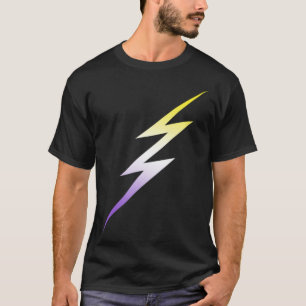 Nonbinary Subtiele LGBTQ LGBT Lightning Bolt Enby  T-shirt