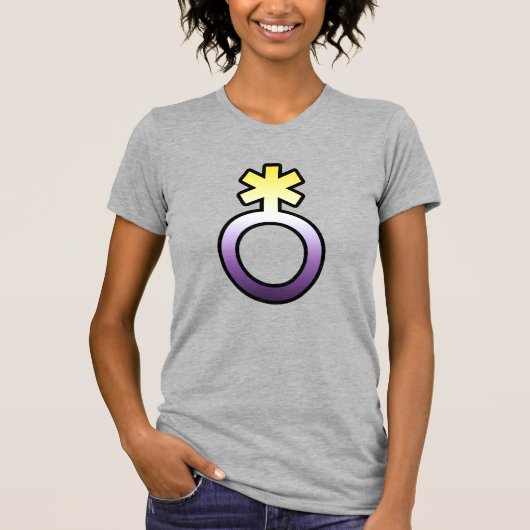 Nonbinary symbool t-shirt (Voorkant)