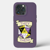  Nonbinary tablet D20 Pronoun Dice Case-Mate iPhone Case (Achterkant)