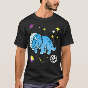 Nonbinary Triceratops in ruimte nonbinary Pride T-shirt