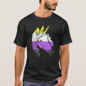 Nonbinary Unicorn Nonbinary Flag LGBTQ Nonbinary P T-shirt (Voorkant)
