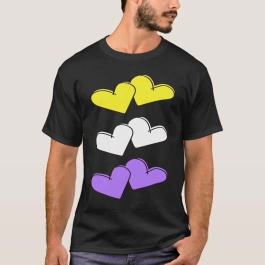 Nonbinary Valentine's Day Love LGBTQ LGBT NB Enby T-shirt (Voorkant)
