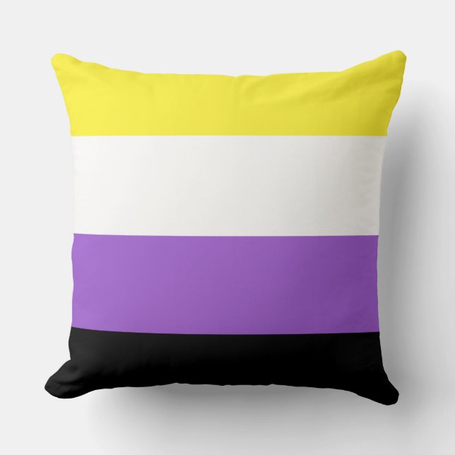 Nonbinary Vlag 20 x 20  Kussen (Voorkant)