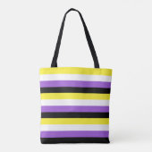Nonbinary Vlag LGBT Boodschappentas Tote Bag (Achterkant)
