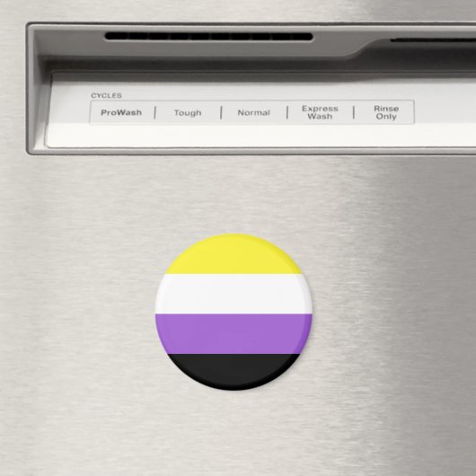 Nonbinary Vlag LGBT Magneet (Insitu (Vaatwasser))