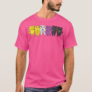 Nonbinary vlag niet Binair Pride GGBTQ Cats Purrid T-shirt