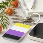 Nonbinary vlag sleutelhanger (Voorkant Rechts)