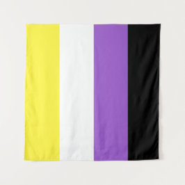 Nonbinary Vlag Vierkant LGBT Wandkleed