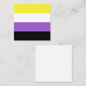 Nonbinary vlag vierkante visitekaartje (Voorkant / Achterkant)