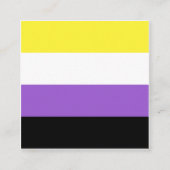 Nonbinary vlag vierkante visitekaartje (Voorkant)