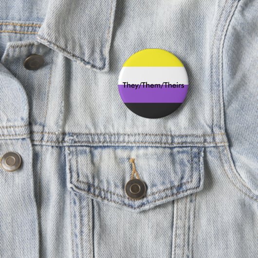 Nonbinary zij/Them/de Button van het Pronoun van T (In situ)