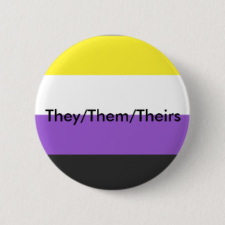 Nonbinary zij/Them/de Button van het Pronoun van T