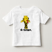 Nonchalant Giraffe: Geen PROBLEEM Attitude Kinder Shirts (Voorkant)