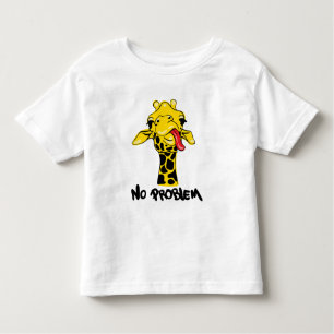Nonchalant Giraffe: Geen PROBLEEM Attitude Kinder Shirts